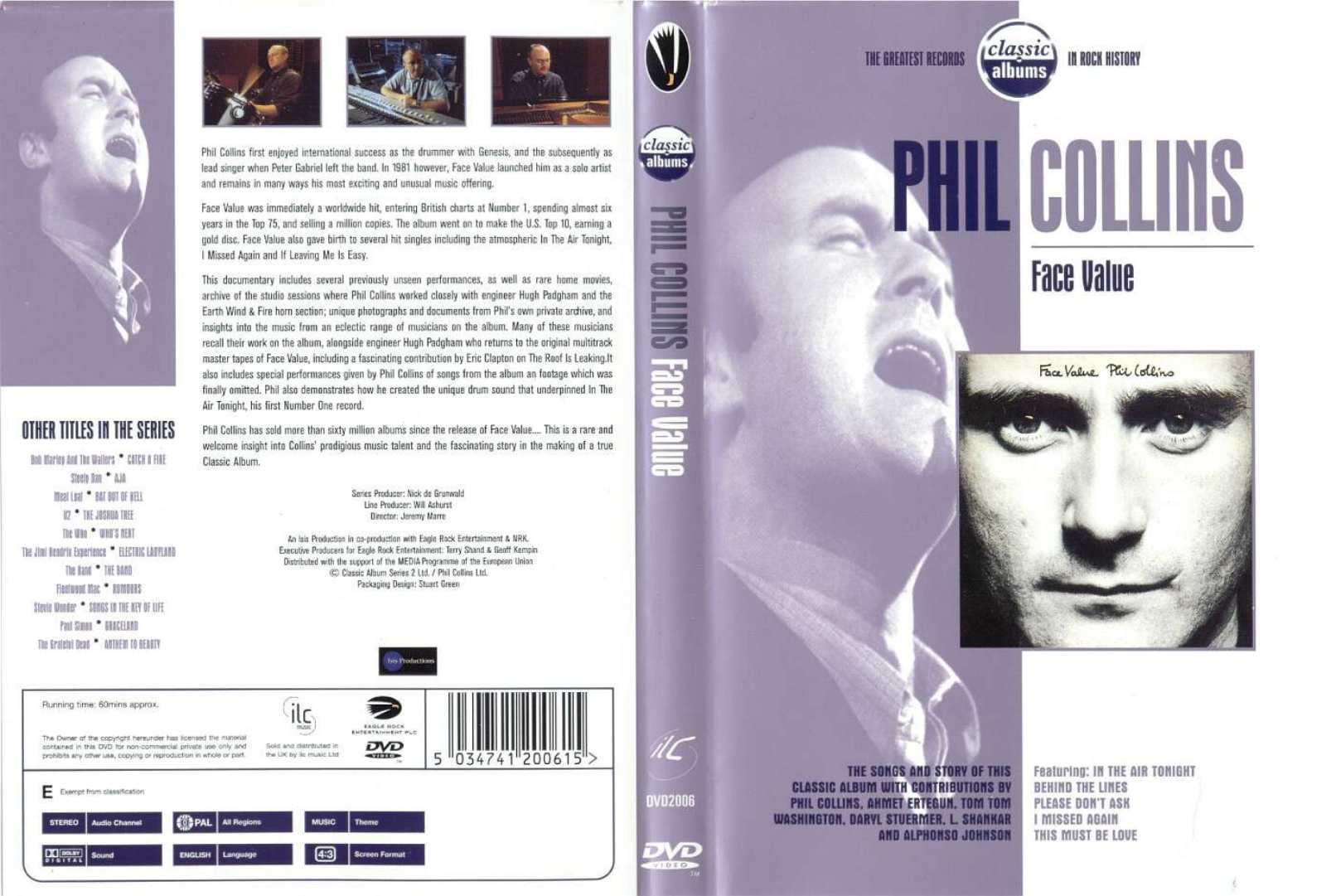 Phil Collins Face Value : Front